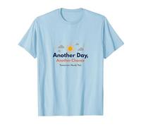 El mañana te Necesita: Otro día, Otra inspiración de Oportunidad Camiseta, Hombre, Azul Bebé, XXL