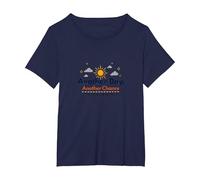 El mañana te Necesita: Otro día, Otra inspiración de Oportunidad Camiseta, Mujer Tallas Grandes, Azul Marino, 6XL Grande