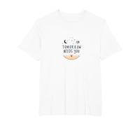 El mañana te Necesita un Apoyo Inspirador para la Salud Mental Camiseta, Hombre Tallas Grandes, Blanco, 6X Alto