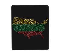 El Mapa De Estados Unidos Protagoniza El Mes De La Historia Afroamericana Mouse Pad Lavable Mousepad Antideslizante Alfombrilla De Ratón para Oficina Hogar Gaming 25X30Cm