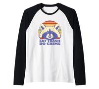 El Mapache Come Basura y comete delitos Camiseta Manga Raglan