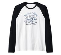 El mar está Llamando Camiseta Manga Raglan