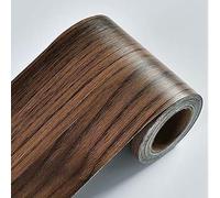 El marco del papel de pared se adhiere a sí mismo, Borde de papel tapiz autoadhesivo con diseño de línea de cintura y veta de madera, varios tamaños(Wood Pi,10mx10cm)