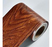 El marco del papel de pared se adhiere a sí mismo, Borde de papel tapiz autoadhesivo con diseño de línea de cintura y veta de madera, varios tamaños(Wood Rl,10mx10cm)