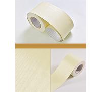 El marco del papel de pared se adhiere a sí mismo, Borde de papel tapiz autoadhesivo con diseño de línea de cintura y veta de madera, varios tamaños(Wood Beige,5mx10cm)