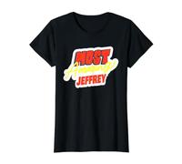 El más increíble Jeffrey Funny Jeffrey Nombre Dicho Camiseta gráfica económica, Mujer, Negro, S