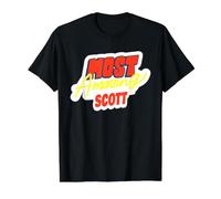 El más increíble Scott Funny Scott Nombre Dicho Camiseta gráfica económica, Hombre, Negro, S