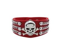 El material resistente de metal de calavera de moda es adecuado tanto para hombres como para mujeres que aman el estilo individual. Usa accesorios de música rock todos los días,
