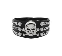 El material resistente de metal de calavera de moda es adecuado tanto para hombres como para mujeres que aman el estilo individual. Usa accesorios de música rock todos los días, フリーサイズ