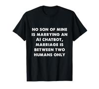 El Matrimonio es Entre Dos Humanos Humor Divertido de IA Camiseta