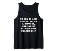 El Matrimonio es Entre Dos Humanos Humor Divertido de IA Camiseta sin Mangas