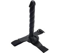 ¡El máximo placer! Consolador de silicona extralargo con forma de animal de 32 cm, estimulador de próstata para uso vaginal y anal para el máximo placer sexual(Schwarz)