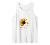 Él me ama, ¿no me Quiere? Girasol Camiseta sin Mangas