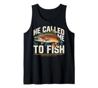 Él me llamó a Pescar Mateo 4:19 Fe de Pesca Camiseta sin Mangas