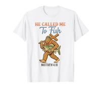 Él me llamó a Pescar Mateo 4:19 Jesús Pescador de Pesca Camiseta