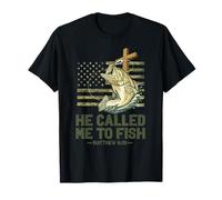Él me llamó a Pescar Mateo 4:19 Jesús Pescador de Pesca Camiseta