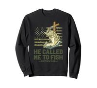 Él me llamó a Pescar Mateo 4:19 Jesús Pescador de Pesca Sudadera