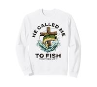 Él me llamó a Pescar Mateo 4:19 Jesús Pescador de Pesca Sudadera