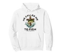 Él me llamó a Pescar Mateo 4:19 Jesús Pescador de Pesca Sudadera con Capucha