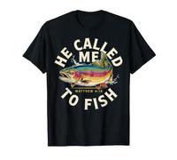 Él me llamó a Pescar Mateo 4:19 Pescador Cristiano Camiseta