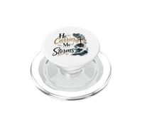 Él me Lleva a través de tormentas fe Cristiana PopSockets PopGrip para MagSafe
