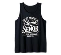 Él me respondió - Diseño de las Escrituras del Salmo en Español Camiseta sin Mangas