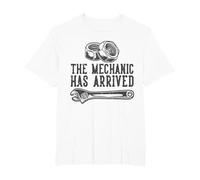 El mecánico ha Llegado Camiseta, Hombre Tallas Grandes, Blanco, 3X Alto