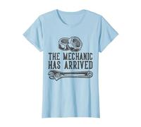 El mecánico ha Llegado Camiseta, Mujer, Azul Bebé, L