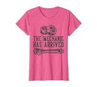 El mecánico ha Llegado Camiseta, Mujer, Rosa Jaspeado, XS