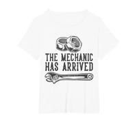 El mecánico ha Llegado Camiseta, Mujer Tallas Grandes, Blanco, 5XL Grande