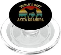 El Mejor Abuelo Akita del Mundo Colorido Vintage Akita Granddog PopSockets PopGrip para MagSafe