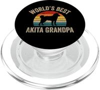 El Mejor Abuelo Akita del Mundo Colorido Vintage Akita Granddog PopSockets PopGrip para MagSafe