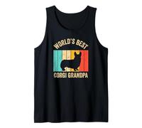 El Mejor Abuelo Corgi del Mundo Pembroke Welsh Corgi Granddog Camiseta sin Mangas