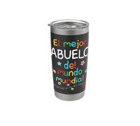 EL mejor Abuelo del mundo mundial Shirt Feliz dia del Abuelo Vaso térmico de acero inoxidable de doble pared