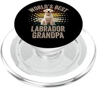 El Mejor Abuelo Labrador del Mundo Lindo Amarillo Labrador Nieto PopSockets PopGrip para MagSafe