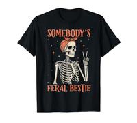 El Mejor Amigo Salvaje de Alguien. Esqueleto Divertido Camiseta gráfica económica, Hombre, Negro, M