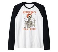 El Mejor Amigo Salvaje de Alguien. Esqueleto Divertido Camiseta Manga Raglan