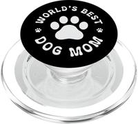 El mejor amor de huellas de perro mamá del mundo PopSockets PopGrip para MagSafe