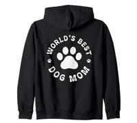 El mejor amor de huellas de perro mamá del mundo Sudadera con Capucha