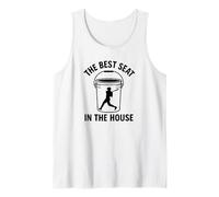 El mejor asiento de la casa divertido cubo papá béisbol papá Camiseta sin Mangas