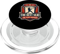 El mejor asiento de la casa divertido cubo papá béisbol papá PopSockets PopGrip para MagSafe