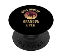 El mejor caballo de rodeos de cowboy Bucking Horse de la historia del Buckin' Grandpa PopSockets PopGrip Adhesivo