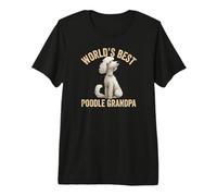 El Mejor caniche del Mundo Abuelo Lindo caniche Blanco Cachorro Abuelo Camiseta Premium