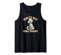 El Mejor caniche del Mundo Abuelo Lindo caniche Blanco Cachorro Abuelo Camiseta sin Mangas