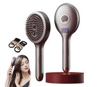 El mejor cepillo y vaporizador 2 en 1 for peinar y rizar el cabello. Cepillos for el cabello que aportan brillo y suavidad, reducen el frizz y son ideales for todo tipo de cabello.(Gray (upgraded))