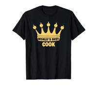 El Mejor Cocinero del Mundo Diciendo Divertido Cocinero Camiseta gráfica económica, Hombre, Negro, S