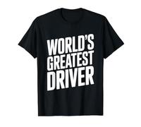 El Mejor Conductor del Mundo para entusiastas de los automóviles y papás Camiseta gráfica económica, Hombre, Negro, S