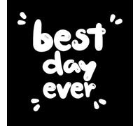 El mejor día de mi vida, cita escrita a mano Calcomanías de letras 67.2x71cm Removible sin dejar pegamento Blanco