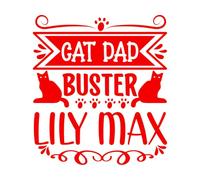 el mejor diseño de gato Decoración de vinilo para pared 67.2x75cm Personalización personalizada Rojo