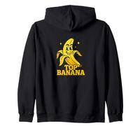 El mejor diseño retro de frutas con dibujos animados de plátano Sudadera con Capucha